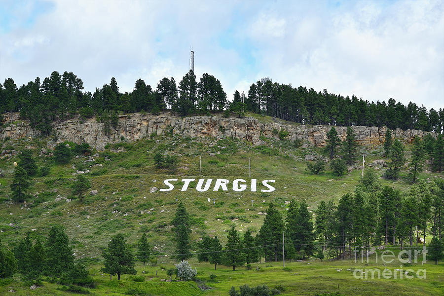 Sturgis Hillside Sign Photograph by Catherine Sherman