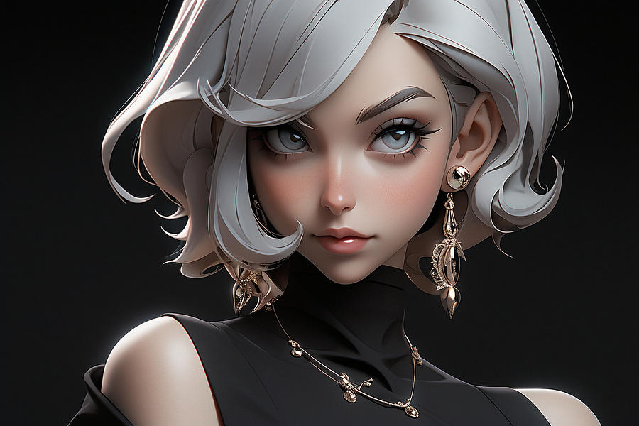 Stylish Anime Girl Digital Art by Henry Zhang - Pixels