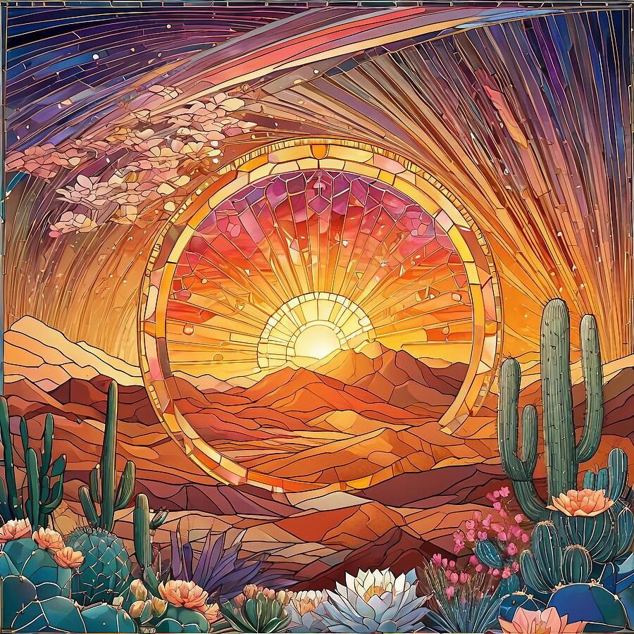 Stylized Arizona Sunet Digital Art by Stephanie Fischer Stylized Arizona Sunet Digital Art by Stephanie Fischer