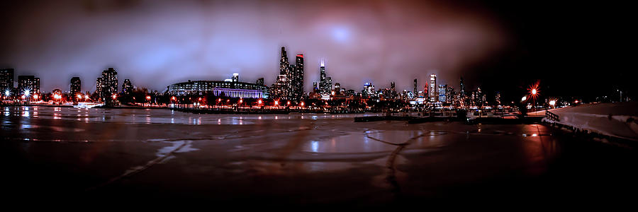 Stylized Chicago harbor panoramic  Photograph by Sven Brogren