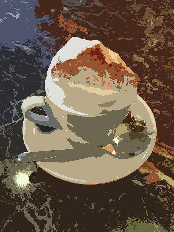 Stylized Coffee Art Mixed Media by Deborah League