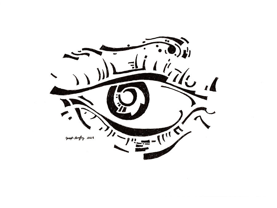 Stylized Stylized Stylized Eye - October 2023 Drawing by Joseph A Langley