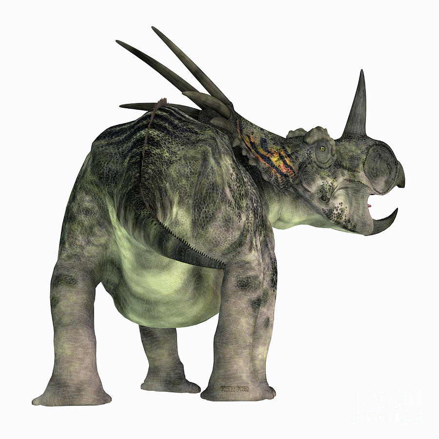 Styracosaurus Dinosaur Tail Digital Art