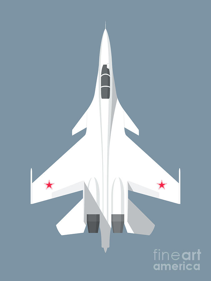 Su 30 Flanker Fighter Jet Aircraft Slate Digital Art By Organic Synthesis