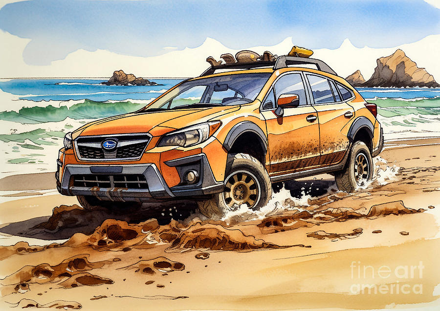Subaru Crosstrek Drawing by Destiney Sullivan Fine Art America