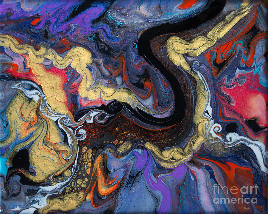Sublime Swoop And Waggle 7412 Painting by Priscilla Batzell Expressionist Art Studio Gallery