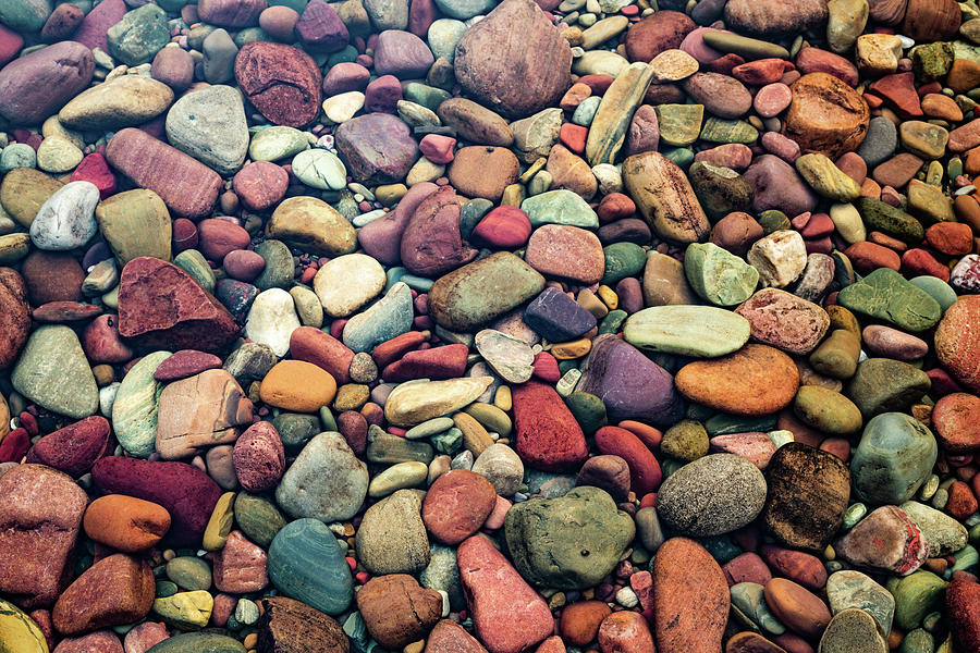 Submerged Symphony - A Colorful View Of Lake McDonald Rocks Photograph ...