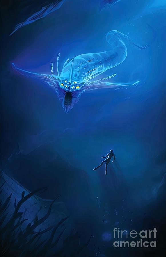 Subnautica Ghost Leviathan Painting by Jeremy Price | Fine Art America