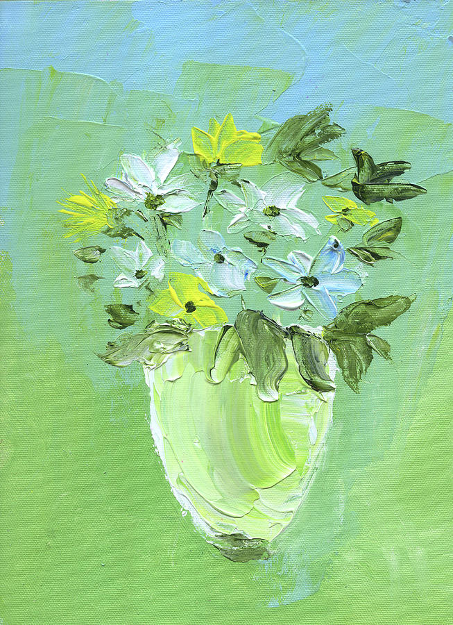 Subtle Flowers Painting by Frank Bright