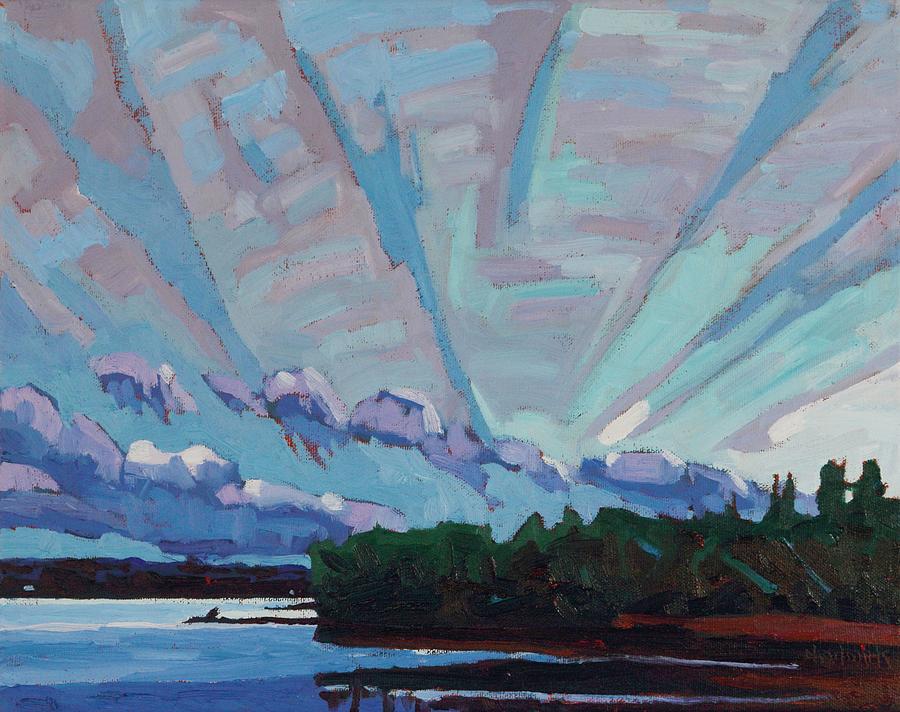 Subtle Singleton Sunset Painting by Phil Chadwick