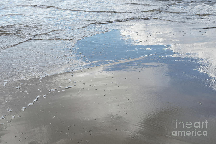 Subtle waves and reflection in the wet sand Photograph by Adriana Mueller