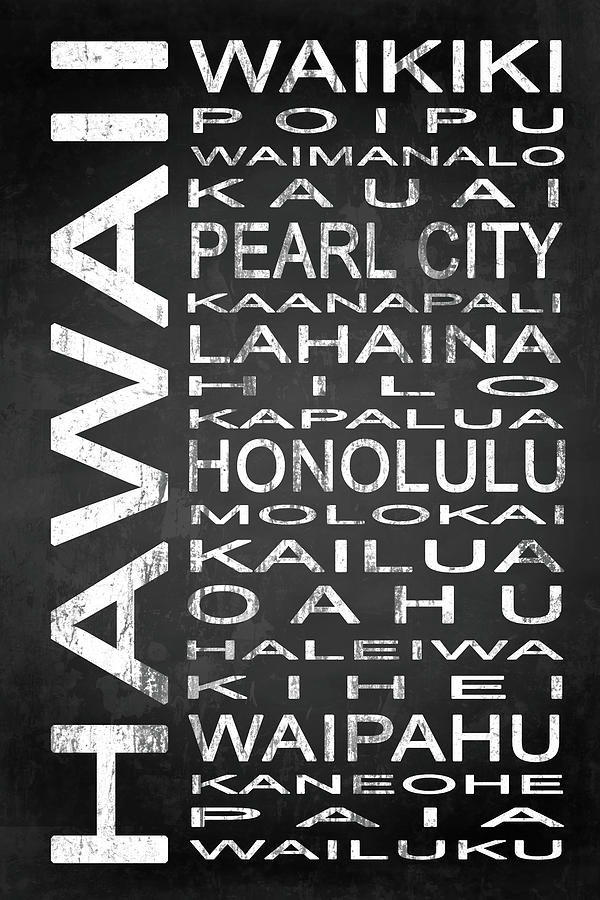 Honolulu Digital Art - SUBWAY Hawaii State 1 by Melissa Smith
