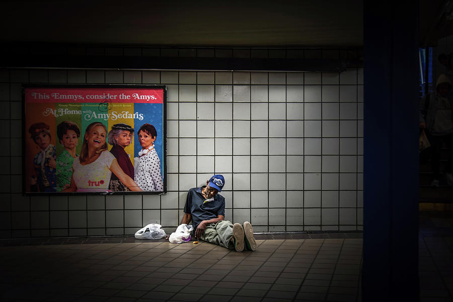 Subway Homeless Photograph by Greg and Chrystal Mimbs