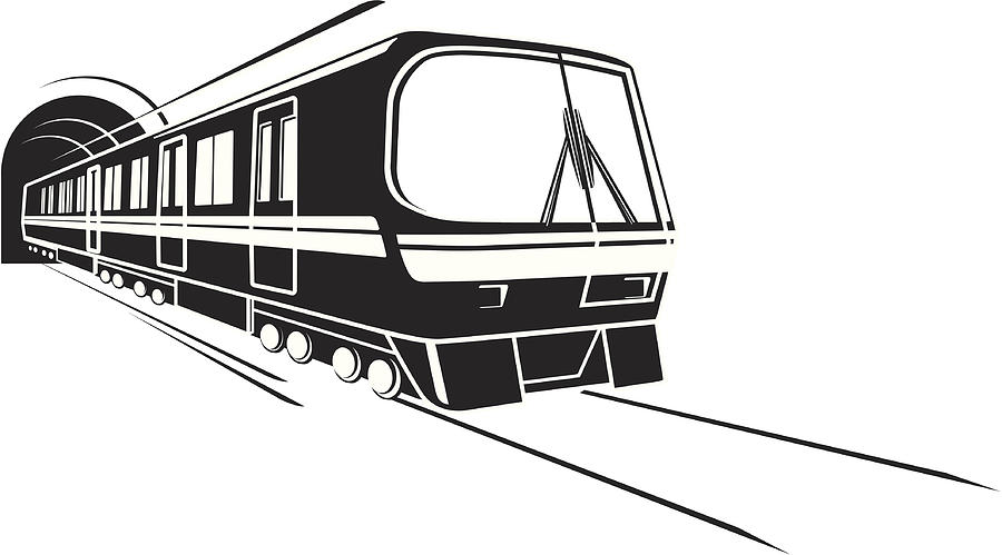 Subway rail Drawing by MenagerieCreative