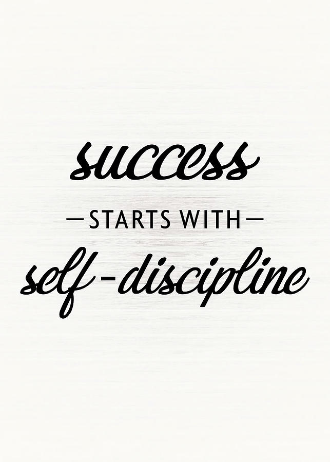 Success and Discipline Poster chanmatthewchan Tapestry - Textile by ...