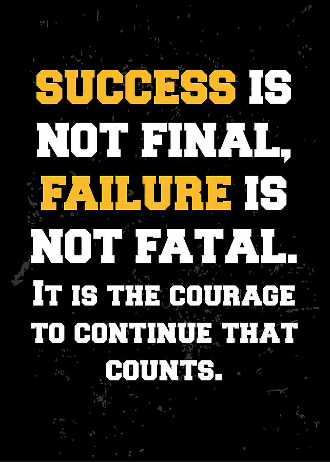 Success and Failure Quotes Poster Painting by Mitchell Keeley - Fine ...