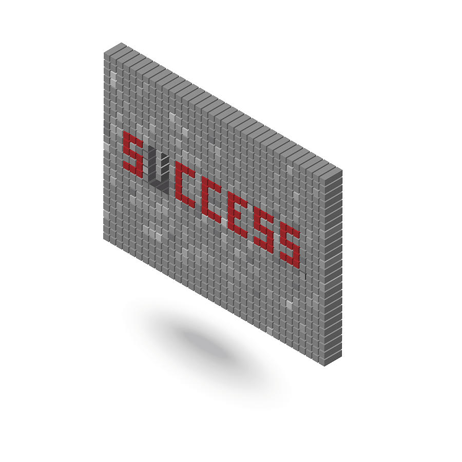 success word without U 3D block wall illustration Drawing by Jethita