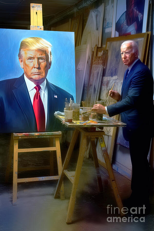 President Biden Painting President-Elect Trump Digital Art by Carlos Diaz President Biden Painting President-Elect Trump Digital Art by Carlos Diaz