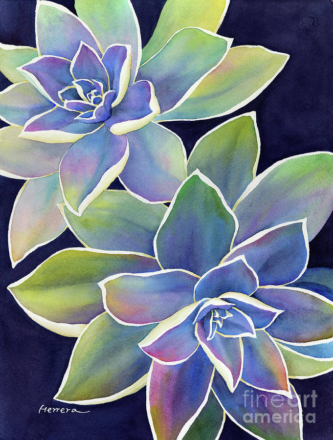 Succulent Duo 1 Painting