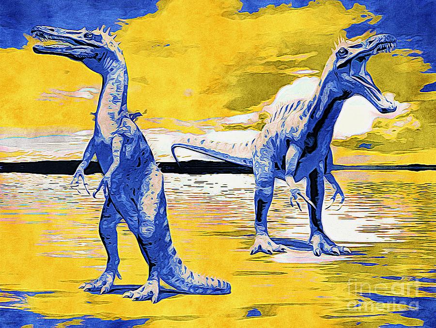 Suchomimus Dinosaur Digital Art 01 Digital Art by Douglas Brown