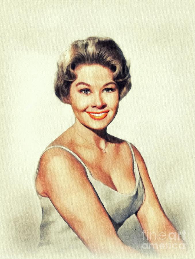 Sue Ane Langdon, Vintage Actress Painting by John Springfield