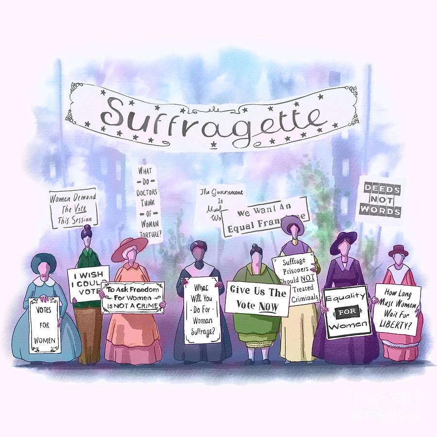 Suffragette - Colorized Painting by MaryJane RC - Fine Art America