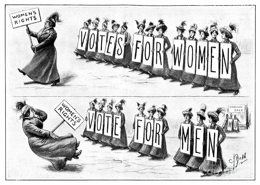 Suffragists - An Unexpected Effect, 1912 Drawing by C J Budd