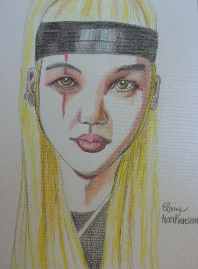 Suga of BTS Drawing by Elaine Haakenson - Fine Art America