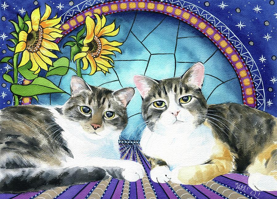 Sugar And Spice Cat Painting Painting by Dora Hathazi Mendes