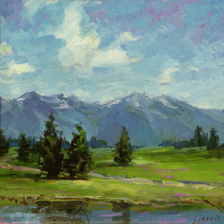 Mountain Painting - Sugar House Park by Susan N Jarvis