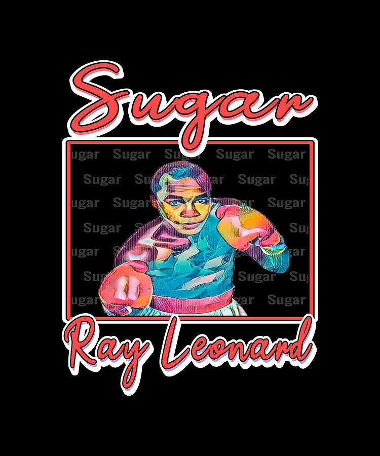Sugar Digital Art - Sugar Ray Leonard Black by Sarcastic P