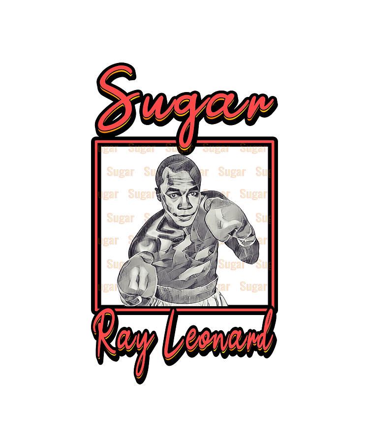 Sugar Digital Art - Sugar Ray Leonard White by Sarcastic P