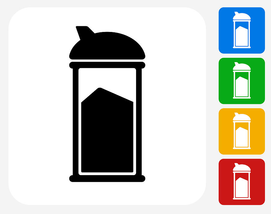 Sugar Shaker Icon Flat Graphic Design Drawing by Bubaone