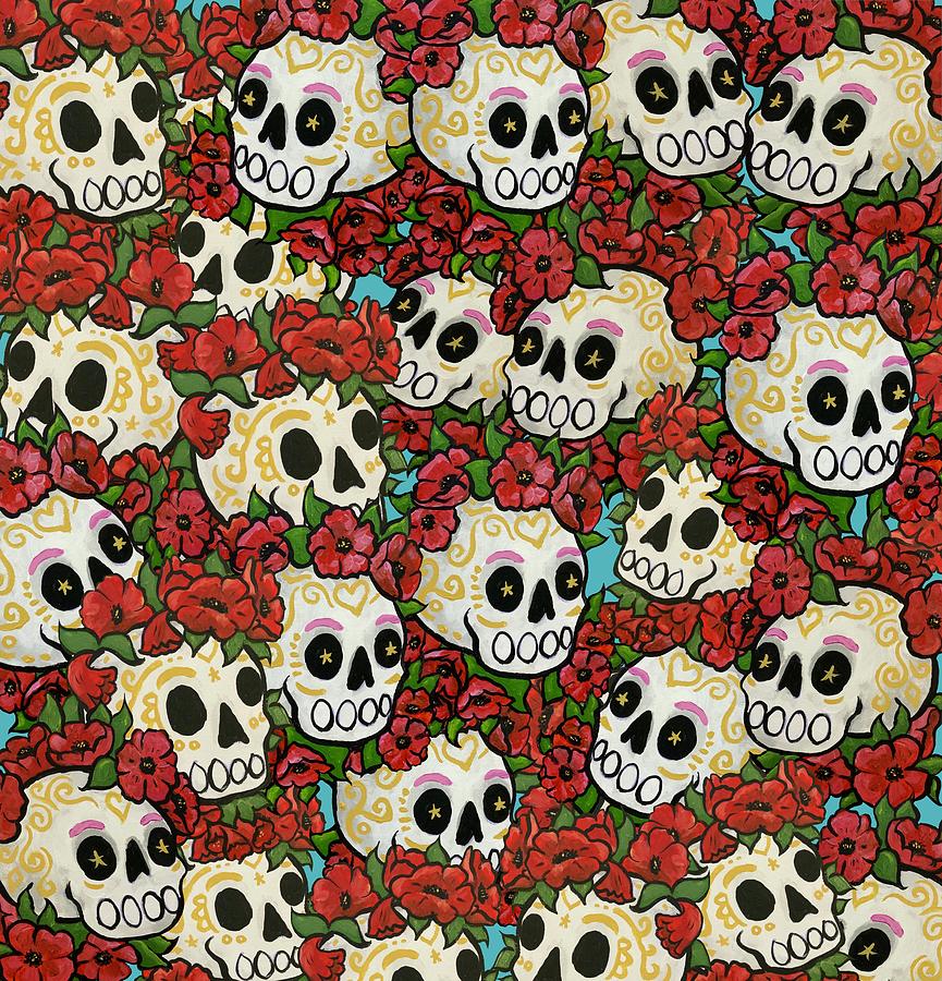 sugar skull collage