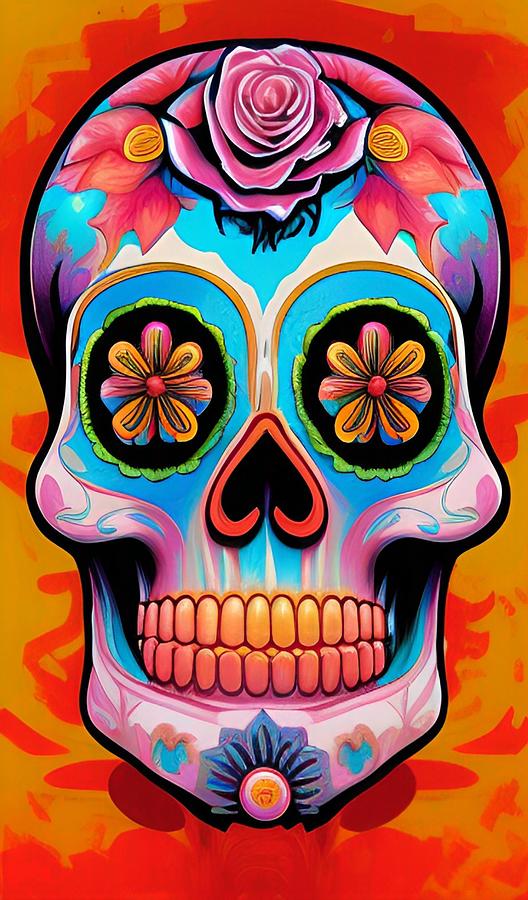 Sugar Skull Digital Art by Liam Kane - Pixels