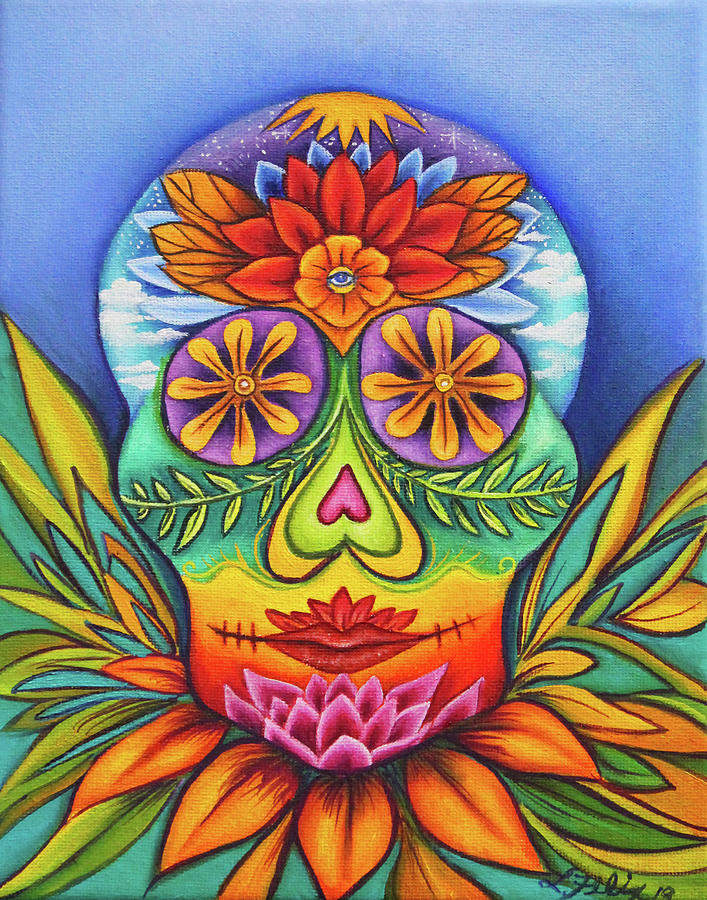 Sugar Skull Painting - Sugar Skull by Lori Felix Sugar Skull Painting - Sugar Skull by Lori Felix