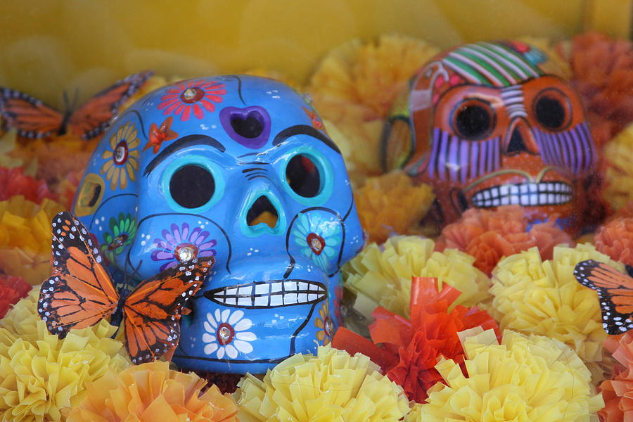 Sugar Skulls and Marigolds Photograph by Heather Ormsby - Fine Art America