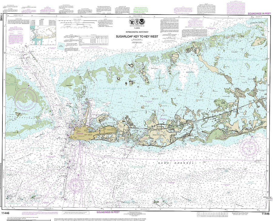 Boca Chica Key, Big deals Coppitt Key, Key West, FL Nautical Chart Shower Curtain / Made to Order