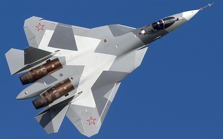 Sukhoi Su-57 Digital Art by Jennifer Jacobs | Fine Art America