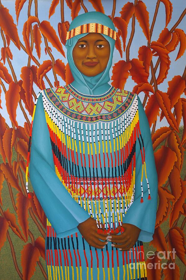 Pattern Painting - Sulawesi Girl by Brian Leverton