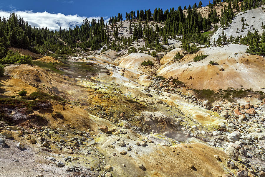 Nature Photograph - Sulfuric Hills of Bumpass Hell by Pierre Leclerc Photography