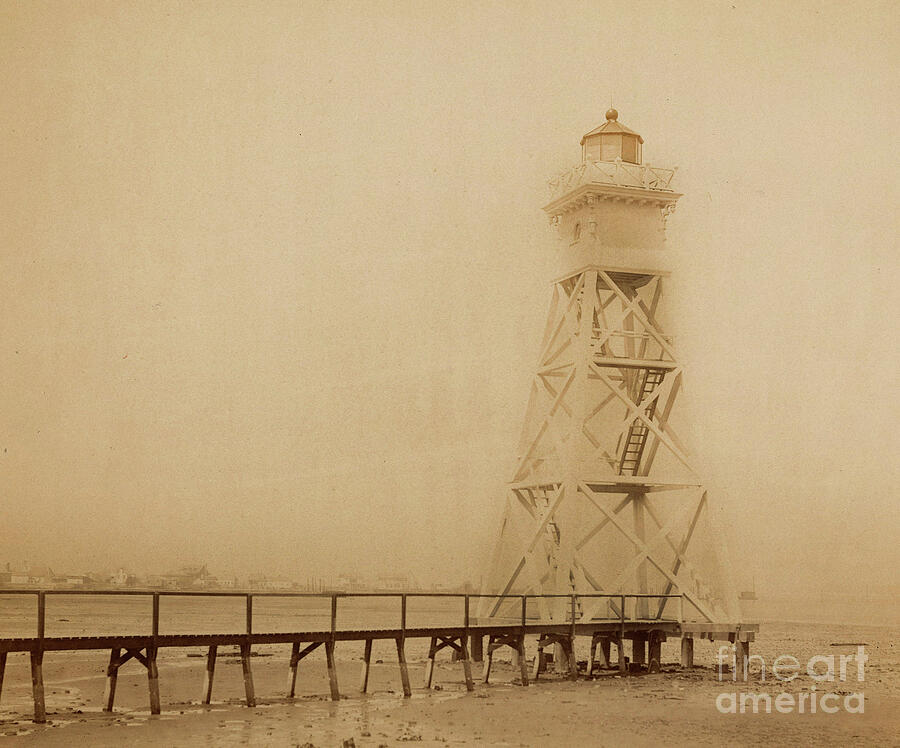 Lighthouse Photograph - Sullivans Island Rear Range 1889 by Skip Willits