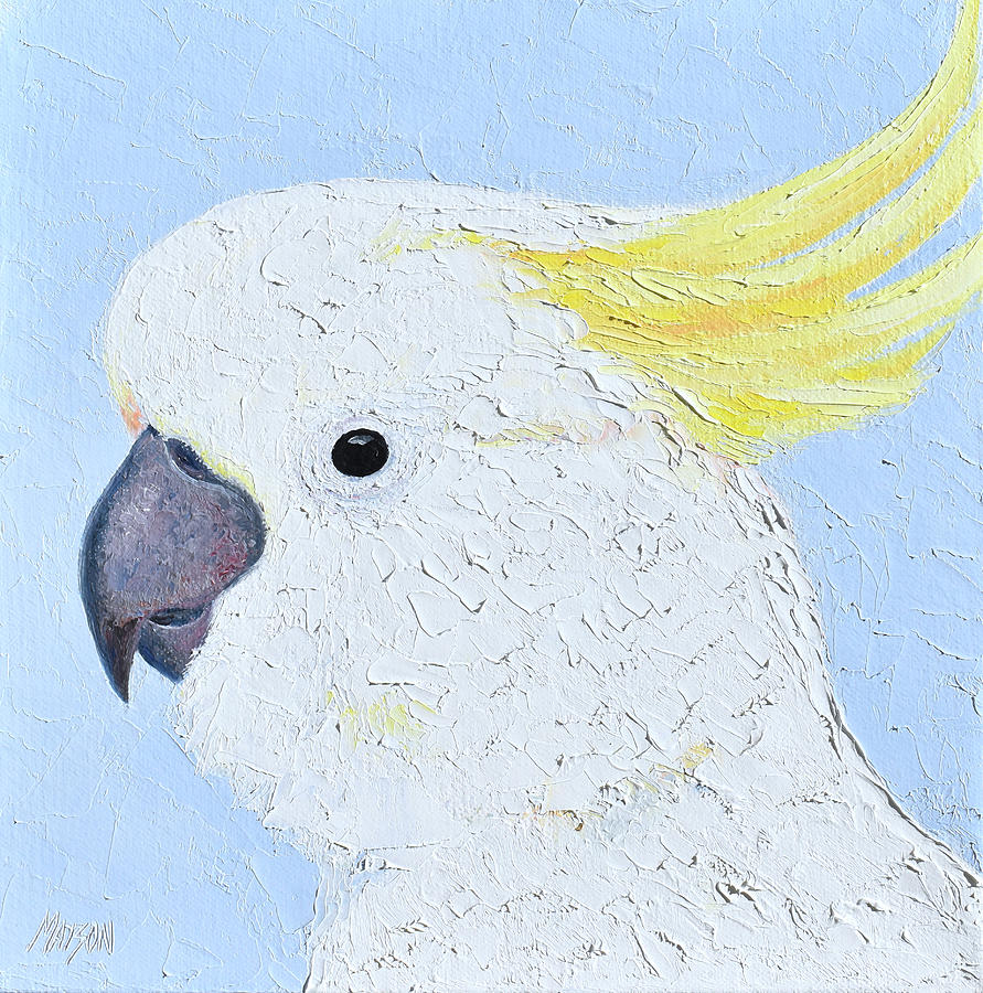 Sulphur Crested Cockatoo - native parrot Painting by Jan Matson