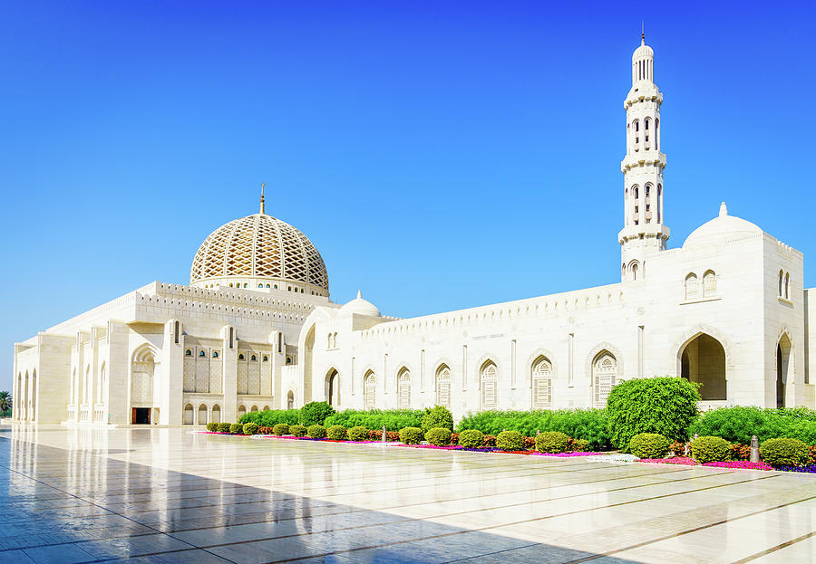 Sultan Qaboos Grand Mosque Gate Photograph by Alexey Stiop