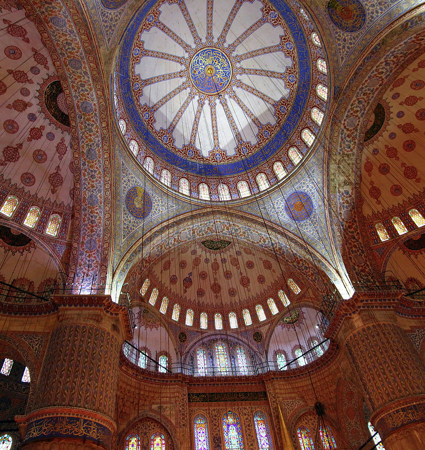 Sultanahmet Mosque Interior In Istanbul Photograph by Mikhail Kokhanchikov