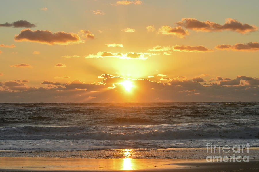 Beach Photograph - Sultry Ocean Sunrise - Nauset Beach, Cape Cod by Dianne Cowen Cape Cod Photography