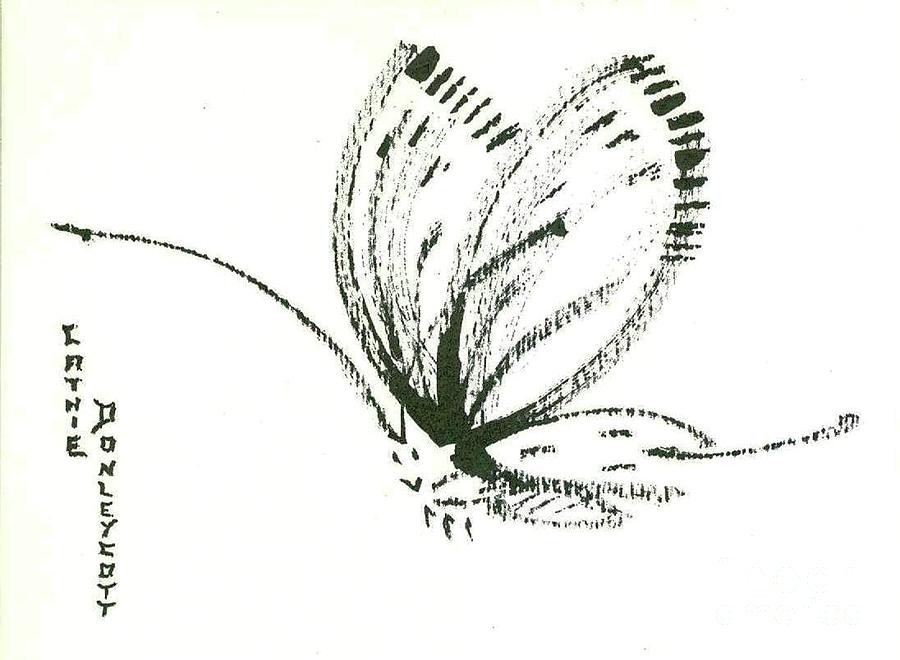 Sumi Butterfly - Symbol  Painting by Catherine Ludwig Donleycott