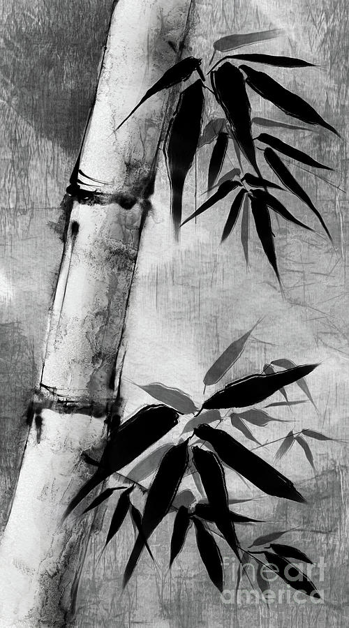 Sumie Bamboo 9 Digital Art by Sari Sauls Pixels