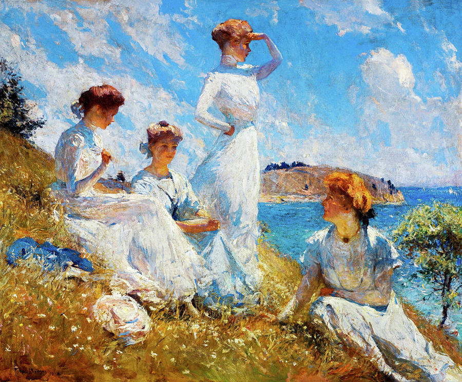 Summer 1909 by Frank Weston Benson  Painting by Frank weston Benson