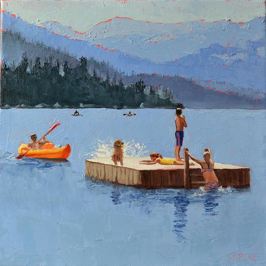Summer at the Lake Painting by Lynee Sapere